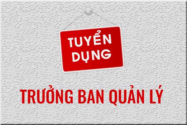 Thông báo Tuyển dụng Trưởng Ban Quản Lý